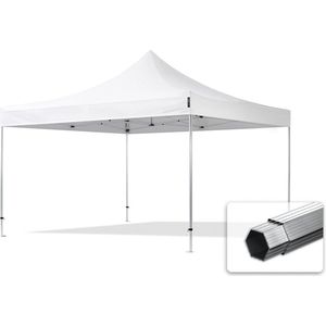 4x4 M Easy Up Partytent Vouwpaviljoen PVC Brandvertragen - PROFESSIONAL Alu 40m - Wit