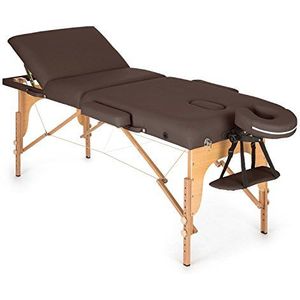 Klarfit - MT 500 - Massagetafel - Bruin - 210 cm - 200 kg - Inklapbaar - Fijn Celschuim