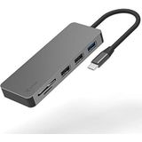 Xlayer - USB 3.0 HUB Type-C 7-IN-1 - Grijs - Docking Station + USB-hub