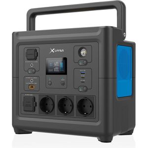 XLayer - Powerstation 435.000mAh - Noodstroomgenerator Camping – Outdoor / Tent - Draagbare Stroomgenerator - Draagbaar Powerstation / Powerbank - Mobiele Huishoudvoorziening - 230V Stopcontact - USB-C PD - 11 Aansluitingen – 1.000W (Piek 1.500)