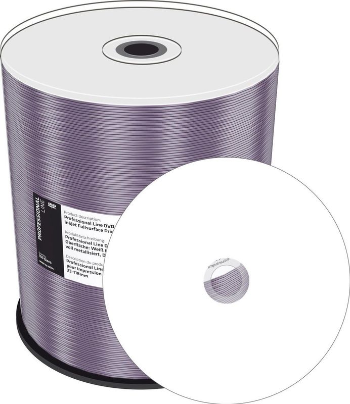 MediaRange - Professional Line - DVD-R - Wit - 100 Stuks - 4,7 GB