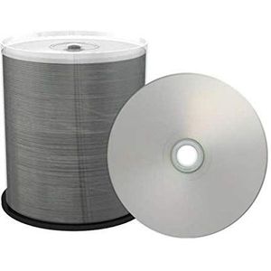 Professional Line DVD-R 4,7 GB|120 min 16 keer schrijfsnelheid, volledig bedrukbaar (inkjetprinter), zilver, volledig gemetalliseerd, 100 cakebox