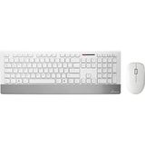 MediaRange - Highline Draadloos Toetsenbord en Muis Set - Wit/Zilver - Spatwaterdicht