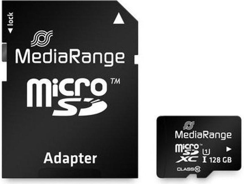 MediaRange - MR945 - Geheugenkaart - 128 GB - microSDXC - Zwart
