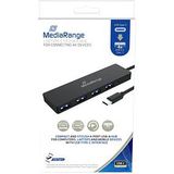 MediaRange - MRCS508 - Docking Station - Zwart - USB-C Hub met 4 Poorten