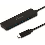 MediaRange - MRCS508 - Docking Station - Zwart - USB-C Hub met 4 Poorten