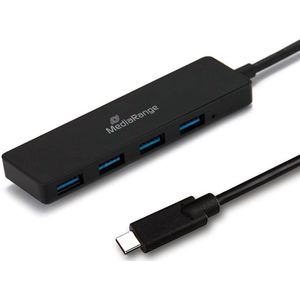 MediaRange usb splitter type ctm naar usb 3.0 zwart 1:4