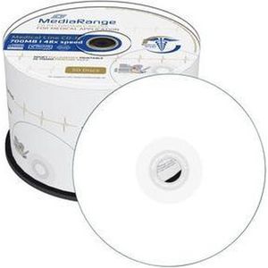 MediaRange Medical Line CD-R 700MB|80min 48-voudige schrijfsnelheid, volledig bedrukbaar (inkjetprinter), 50er Cakebox