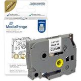 MediaRange Plastic tape cassette, for label printers using Brother TZ-131/TZe-131, permanent adhesive, 12mm, 8m, laminated, blac