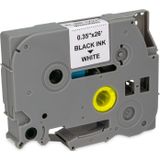 MediaRange - Schriftbandcassette - Zwart op Wit - 9mm - 8m