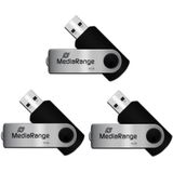 MediaRange USB Flash Drive 16GB 3-Pack