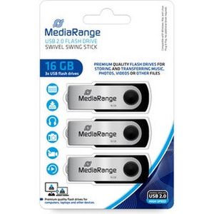 MediaRange USB flash drive 16GB 3-pack  (MR910-3) - USB stick - Origineel