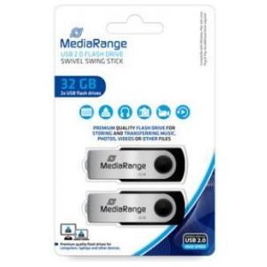 MediaRange USB-geheugenstick, 32 GB, verpakking van 2