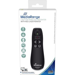 MediaRange - MROS220 - Presentatiedistantiebediening - Rood - USB Plug & Play