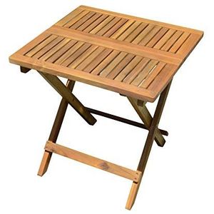 Spetebo Eucalyptus tuintafel, 50 x 50 cm, houten klaptafel, bistrotafel, biertuin, tafel