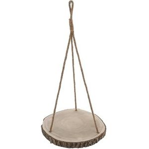 Spetebo Boomschijf om op te hangen, Ø 32 cm, decoratieve hangmat, dienblad, takschijf, hout, bloemenhanger