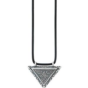 Remi Bijou 925 ZILVER hanger 'Muska' met zwart koord - islam moslim - zwart, Sterling zilver, Geen edelsteen