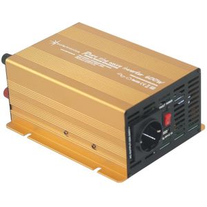 12V naar 230V Zuivere Sinus Spanningsomvormer - 600W - Goud