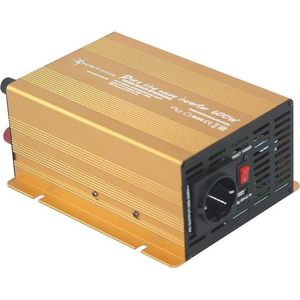 12V naar 230V Zuivere Sinus Spanningsomvormer - 600W - Goud