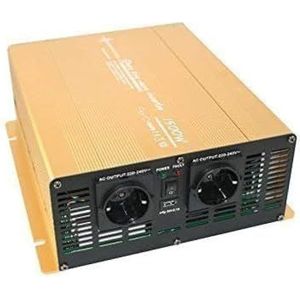 Spanningsomvormer - 24V naar 230V - Goud - 1500W - Compact