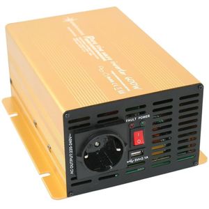 24V naar 230V Zuivere Sinus Spanningsomvormer - 600W - Goud