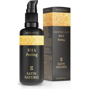 Satin Naturel Salicylzuur Gezichtspeeling 100ml – BHA Exfoliant met Aloë Vera – Tegen Mee-eters & Puistjes – Voor Gevoelige Huid – Dagelijkse Gezichtsverzorging
