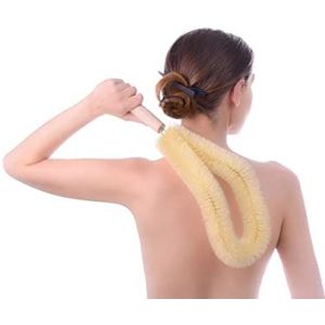 Ergonomische rugborstel, badborstel, natuurlijk en veganistisch, peeling, doucheborstel, massageborstel, extra lang 50 cm