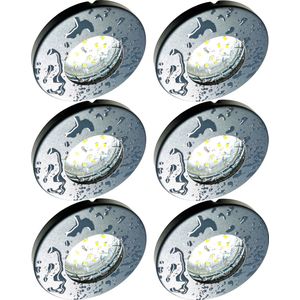 Trango Set van 6 IP65 inbouwspots 6729IP65-061MO in antraciet mat incl. 6x 5 Watt 3000K warm wit Ultra Flat LED Module voor Badkamer; Douche Plafondspots, Plafondlamp, Badkamerlamp