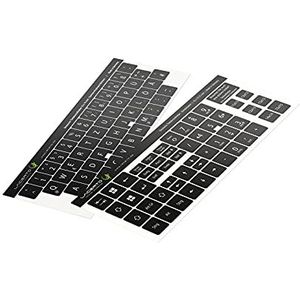 Lacerto® | 15x15mm - Duitse stickerset voor PC & laptop toetsenborden incl. extra toetsen & numeriek blok | kleur: zwart