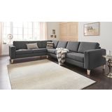 ATLANTIC home collection Ecksofa Terra L-Form, mit Wellenunterfederung, langer Schenkel links oder rechts montierbar