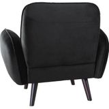 Atlantic Home Collection BEN, fauteuil, fluweel, zwart