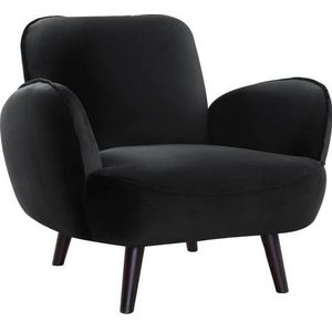 Atlantic Home Collection BEN, fauteuil, fluweel, zwart