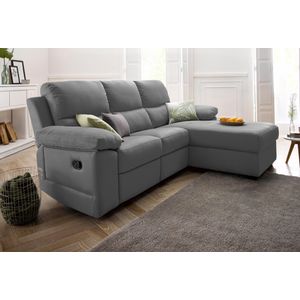 ATLANTIC home collection Ecksofa »Conrad L-Form«, mit Relaxfunktion und Federkern, mit Bettkasten