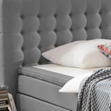 Atlantic Home Collection ANNI Boxspringbed Hardheid H3 pocketvering. 160 x 200 cm donkergrijs