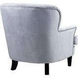 Atlantic Home Collection Leo fauteuil met pocketvering, zilvergrijs