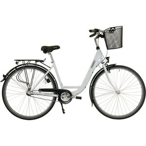 HAWK Bikes Cityrad City Wave Premium Plus White, 3 Gang Shimano Nexus Schaltwerk, für Damen und Herren