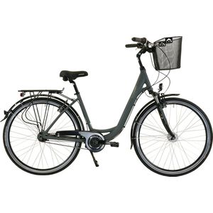 HAWK Bikes Cityrad City Wave Deluxe Plus Grey, 7 Gang Shimano Nexus Schaltwerk, für Damen und Herren