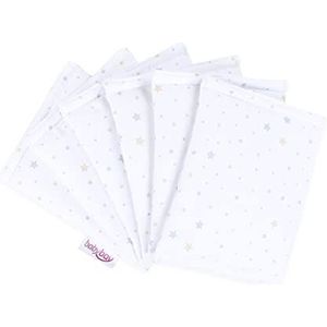 babybay babynest ultrafresh piqué voor origineel model, wit starsmix zand/azuur
