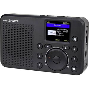 UNIVERSUM IR 200-21 Zakradio met internetradio Internet Bluetooth, SD, WiFi, Internetradio Oplaadbaar Zwart