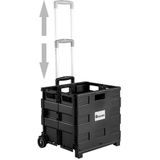 tectake® Inkooptrolley – Inklapbare Trolley met Aluminium Telescoopgreep – Voor Inkopen, Gereedschap en Meer – Max. 35 kg Belastbaarheid – 42 x 37 x 98 cm