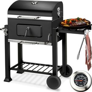 tectake Houtskool BBQ barbecue Florian - zwart - 402174 - zwart Staal 402174