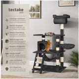 tectake Kratzbaum Katzenbaum Stokeley 141 cm Diverse Farben, Vielseitig mit robusten Sisalstangen und Plüschoberfläche