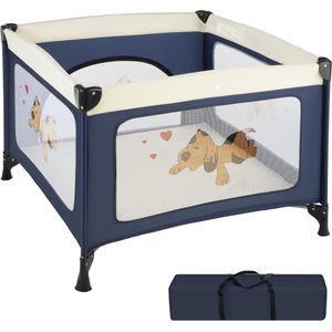 TecTake Tommy baby box - Opklapbaar Voor op Reis - blauw - 402205