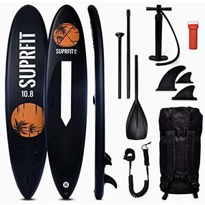 Suprfit stand up paddling board, SUP-board als opblaasbare complete set, stand up paddle board met dubbele pvc-coating, peddelsurfen, stand-up paddleboard â€“ 330 x 78 x 15 cm tot max. 150 kg
