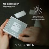 GIRA + Senic Friends of Hue Smart Switch Draadloze Homekit Lichtschakelaar en Dimmer Zwart