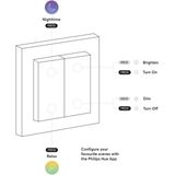 GIRA + Senic Friends of Hue Smart Switch Draadloze Homekit Lichtschakelaar en Dimmer Zwart