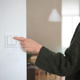 GIRA + Senic Friends of Hue Smart Switch Draadloze Homekit Lichtschakelaar en Dimmer Wit Gloss
