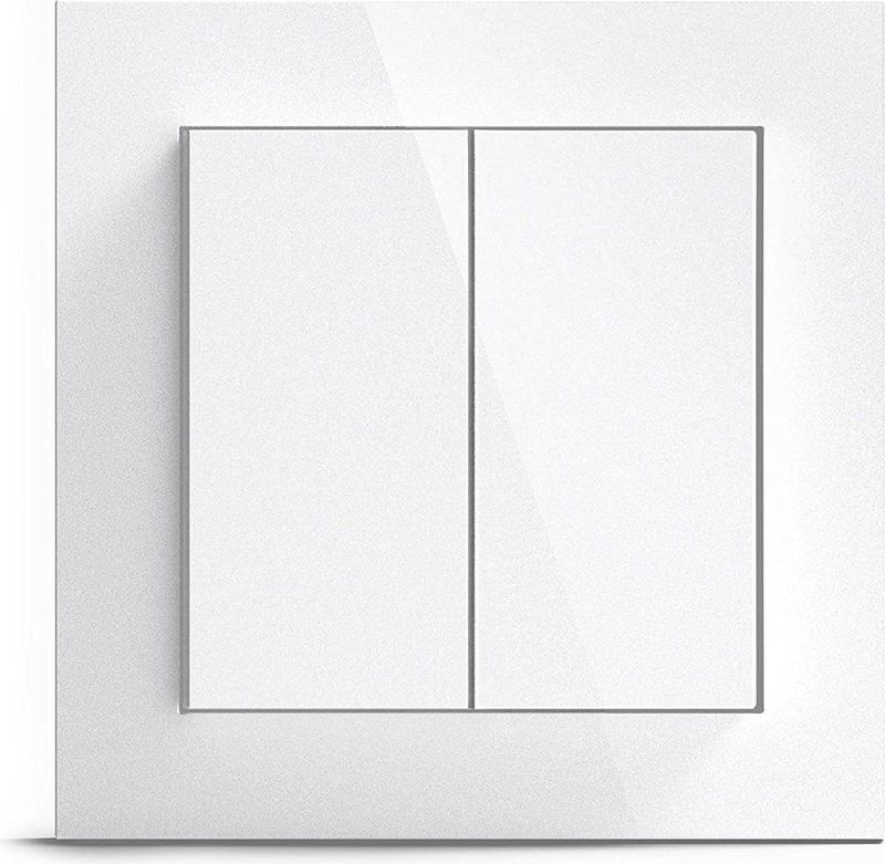 GIRA + Senic Friends of Hue Smart Switch Draadloze Homekit Lichtschakelaar en Dimmer Wit Gloss