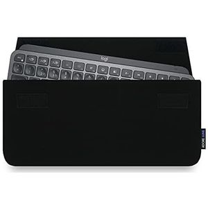 Adore June Keeb Beschermhoes compatibel met Logitech MX Keys Mini en Logitech MX Keys Mini Mac, Praktische Stoffen Tas om het toetsenbord te dragen, Zwart
