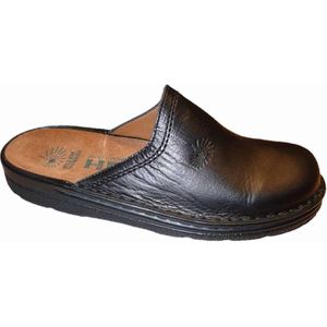 Amako - Pantoffels - Zwart - Leer